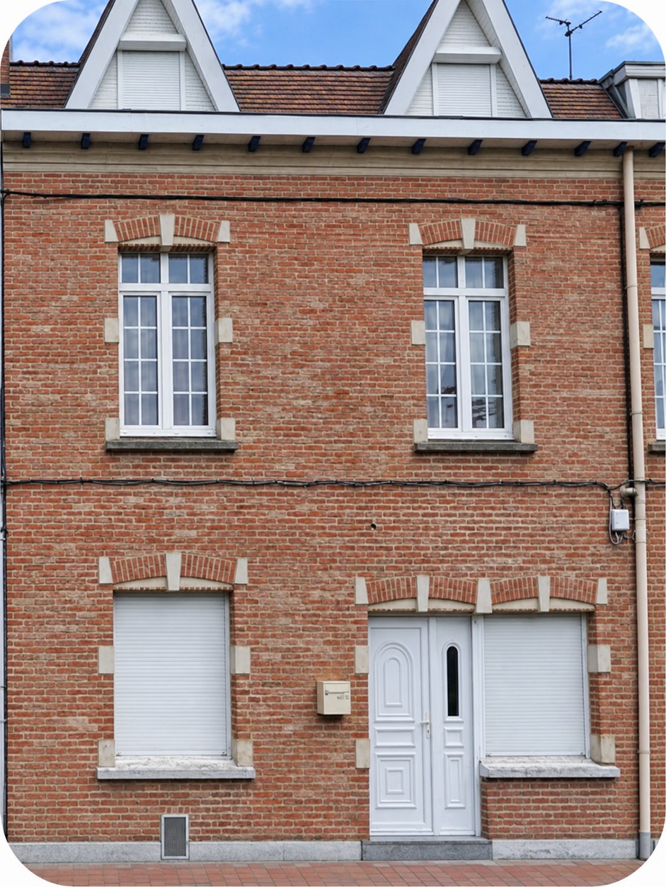 Maison de Lesquin avant et après sa transformation en immeuble de rapport